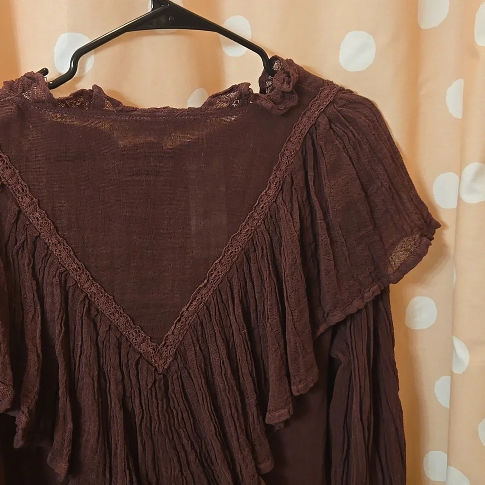 Jen's Pirate Booty Alta Blouse in Plum Sz S - Picture 5 of 7